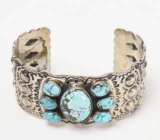 Harold J - Sterling Navajo Cuff Bracelet