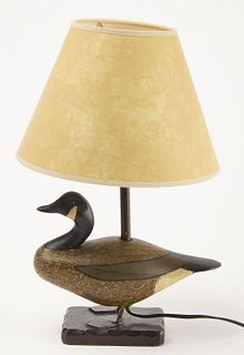 Vintage Carved Miniature Goose Decoy Lamp