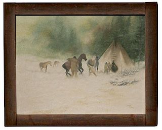 Indian Snow Scene by Jacob Pfeiffer 
