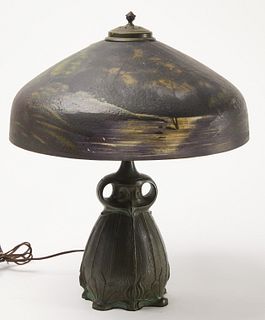 Art Nouveau Bronze Owl Lamp