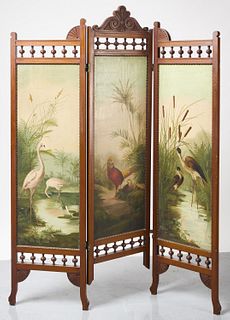 Carved and Painted Eastlake Screen