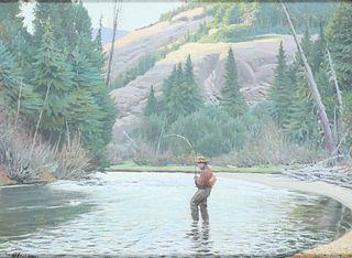 Ogden M. Pleissner (1905-1983), Western Trout Fishing
