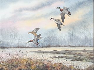 David A. Hagerbaumer (1921-2014), On the Outer Bar - Mallards and a Sprig
