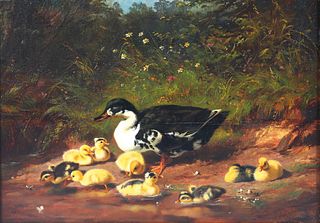 Arthur Fitzwilliam Tait (1819-1905), Duck and Chicks