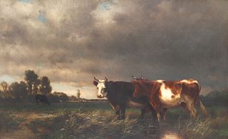 J. Carleton Wiggins (1848-1932), Cows in a Pasture