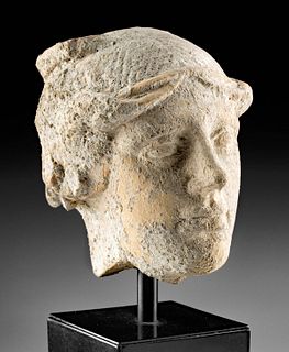 Published Greek Terracotta Head, Possibly Apollo
