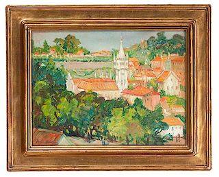 French City View by Cincinnati Impressionist Dixie Selden 