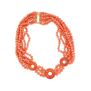18k Coral Necklace