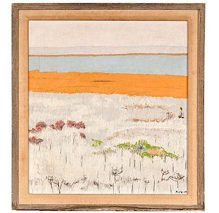 Raymond Mintz Modernist Landscape Painting 