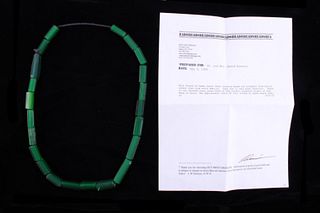 Rare Green Nueva Cadiz Trade Bead Necklace