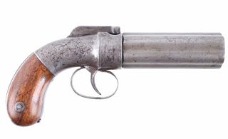 Manhattan Engraved Six Shot Pepperbox Pistol