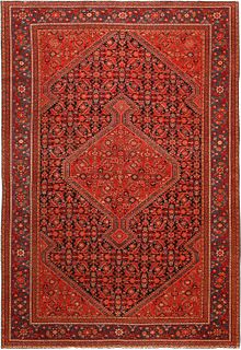 PERSIAN MISHAN MALAYER RUG OF THE FINEST QUALITY, CIRCA DATE: 1920. 6 ft 4 in x 4 ft 4 in (1.93 m x 1.32 m).