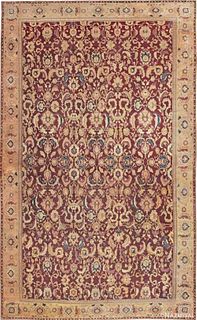 ANTIQUE INDIAN MANSION SIZE AGRA CARPET. 27 ft 3 in x 16 ft 6 in (8.31 m x 5.03 m).