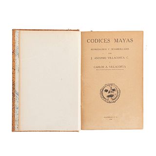 Villacorta C., J. Antonio - Villacorta, Carlos A. Códices Mayas. Guatemala: Tipografía Nacional, 1930. Ilustrado.