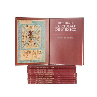 Benitez, Fernando. Historia de la Ciudad de México. México: Salvat Mexicana de Ediciones, 1984. 2a. ed. Tomos I - IX. Pzs: 9.