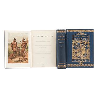 APB - Ratzel, Friedrich. The History of Mankind. London: MacMillan and Co., 1896 - 1898. Con cromolitografías. Tomos I-III. Piezas: 3.