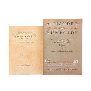 Orozco y Berra, Manuel / Humboldt, Alejandro de. Carta Etnográfica de México / Tablas Geográficas... Piezas: 2.