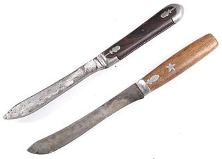 Pewter Inlaid Trade Knives Circa 19th Century