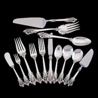R. Wallace and Sons Mfg. Co Grande Baroque Sterling Monogrammed Flatware 