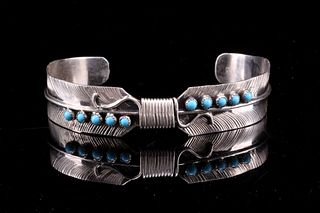 Navajo Bobby Begay Silver & Turquoise Bracelet