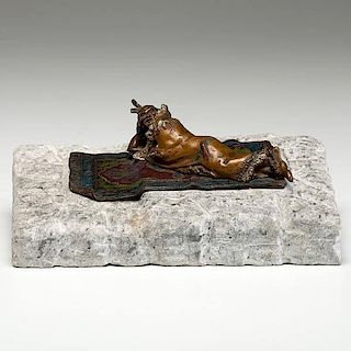 Cold Painted Indian Bronze by Carl Kauba 