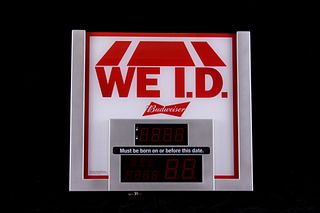 Anheuser-Busch Budweiser We ID Digital Clock