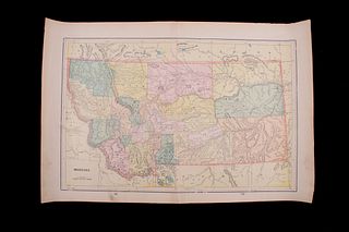 1800's Map of Montana Utah & Washington