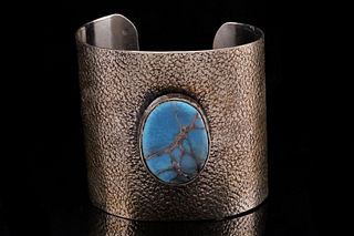 Armand American Horse Silver Turquoise Large Cuff