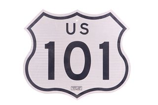 Large Metal US 101 Highway Sign