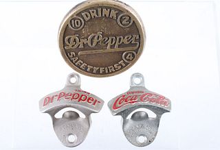 Dr Pepper & Coke Bottle Openers & Brass Marker
