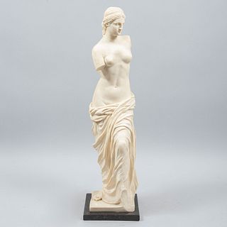 G. RUGGERI. Reproducción de la Venus de Milo. Firmada. Elaborada en resina. Acabado crudo.