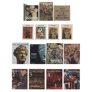 Lote de libros de Arte y Música. Goitia / Auguste Rodin / Degas / Los 1001 Años de la Lengua Española / La Gran Música. Piezas: 16.
