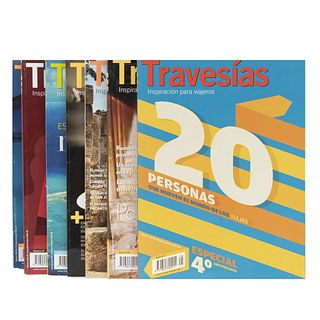 Osorno, Guillermo. Revista Travesías. Inspiración para Viajeros. Diferentes años y números.  Encuadernadas en rústica. Piezas: 69.