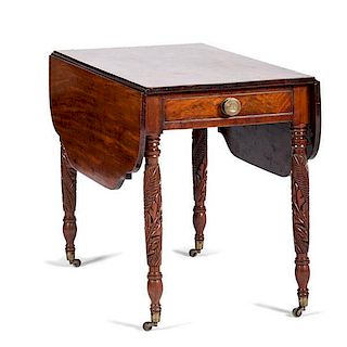 New York Late Classical Pembroke Table 