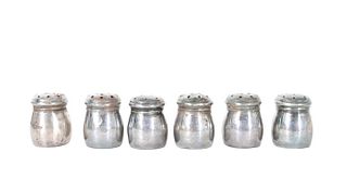 (6) Vintage Japanese Sterling Salt Shakers