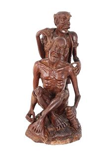 Cuban 'Lignum Vitae' Wooden Figural Sculpture