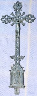 Cast Iron Reticulated Cross, "Gothic Style"