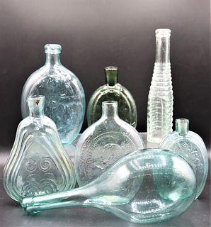 Collection of (7) Antique Glass Bottles