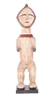 African Hand Carved Wooden Female Sculpture