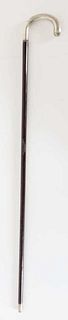 Sterling Silver Tourist Handle and Wood Cane