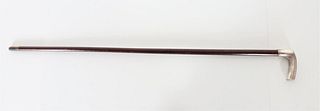 Silver Handle and Wood Cane