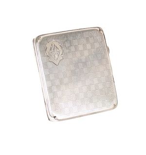 English Sterling Silver Cigarette Case, 2.6 OZT