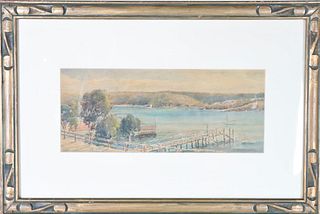 Signed California Landscape/Seascape, Watercolor