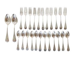 Set of (25) Silver Cutlery Pieces, 22 OZT