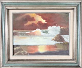 Signed Seascape, Oil on Canvas
