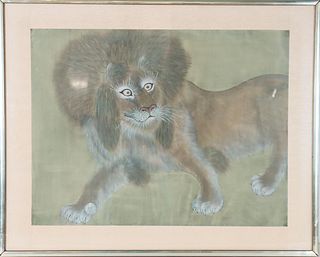 Early Chinese Painting of a Lion