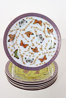 Harlequin Set of (6) Butterfly Decorated Dishes