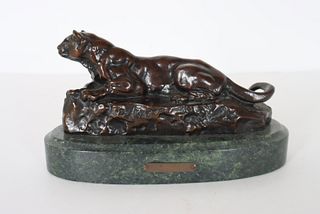 After Barye (1796 - 1875) Bronze Panther