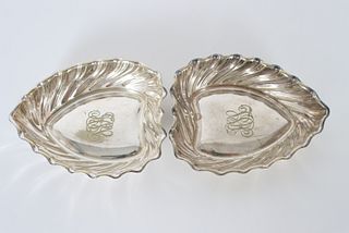 Pair of Heart Shaped Silver Plated Gorham Dishes