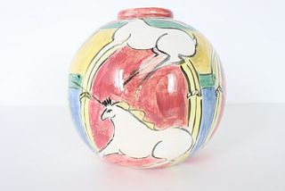 Hand Painted Ginger Jar Form, Surf Pines, OR
